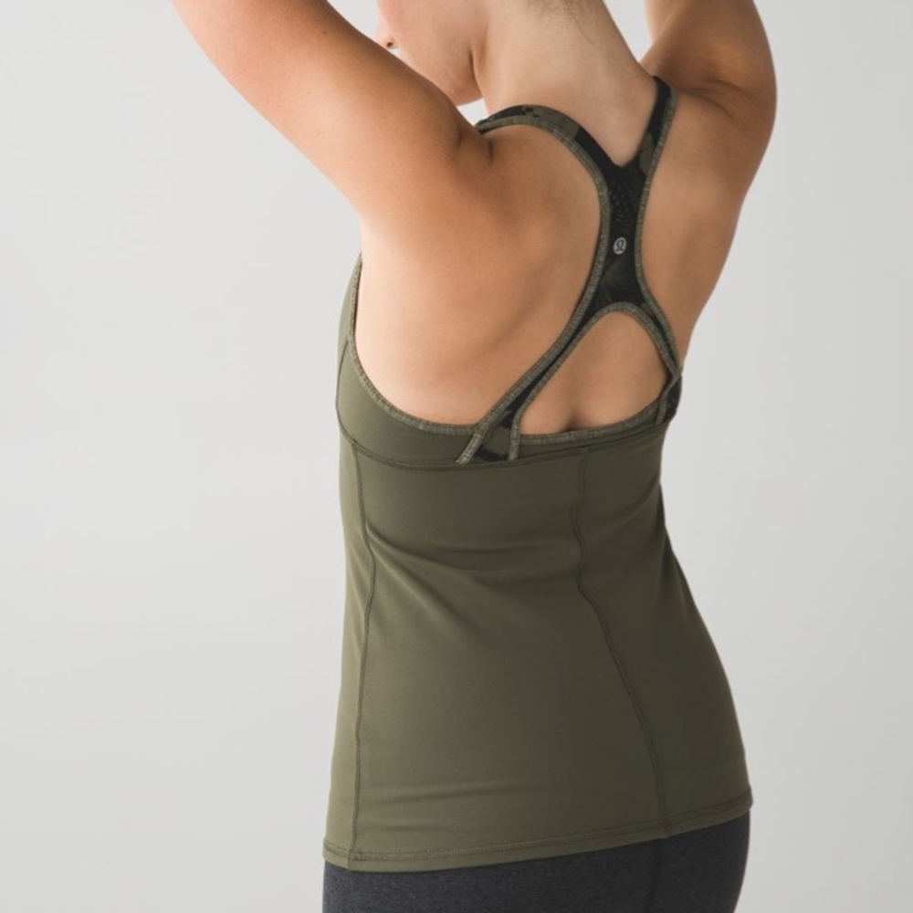 Lululemon Satnam Tank in Fatigue Green